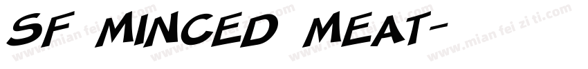 SF Minced Meat字体转换